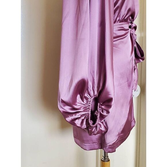 Petal and Pup Dusty Rose Opal Dress, Faux Wrap, Round Neck Short Dress, Sz. 2, N - Picture 5 of 13